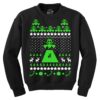 Blyzera Alien Abduction Ugly Christmas Sweater Crew Neck Sweatshirt