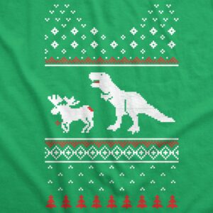 Alternative view of Blyzera T-Rex Attack Christmas Ugly Sweater Crew Neck Sweatshirt