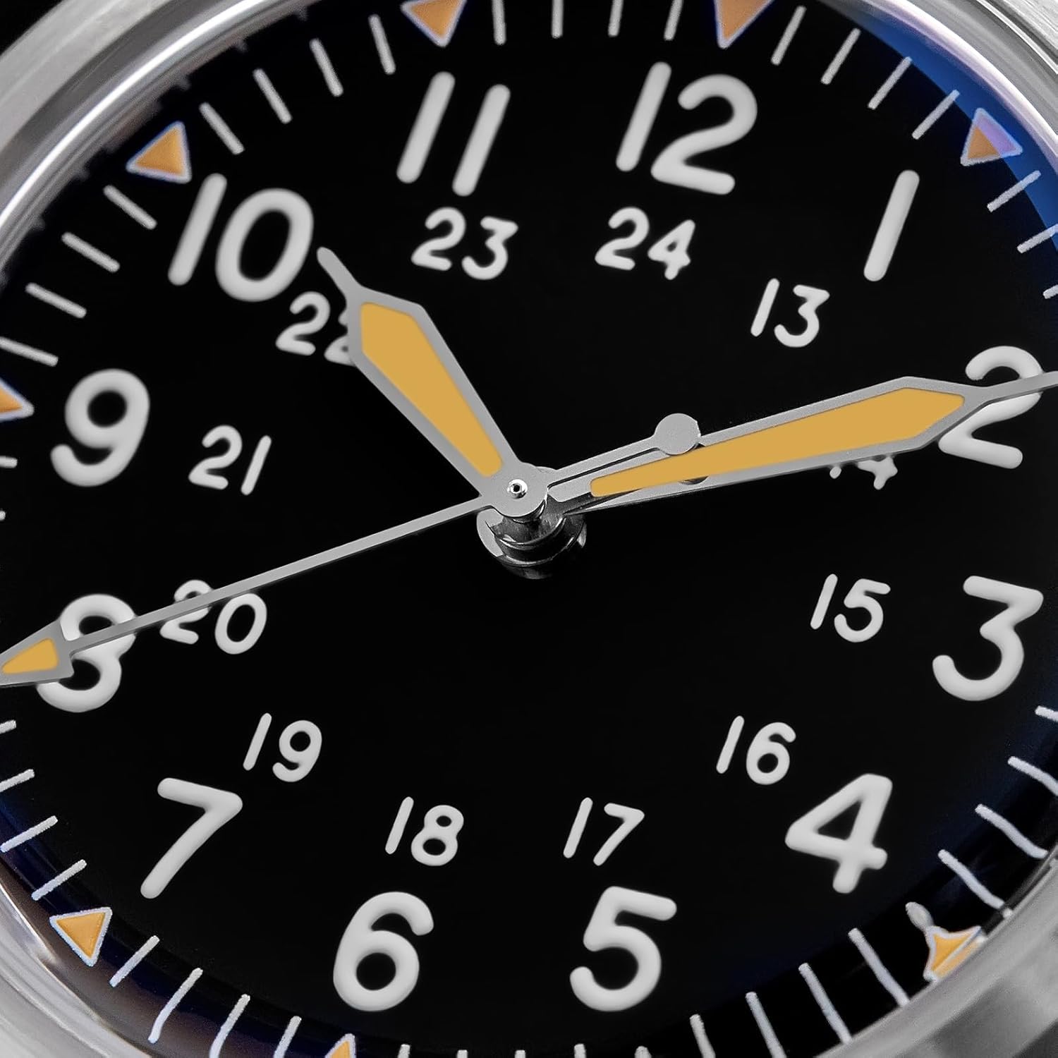 36 MM Small Dial Automatic Watch 200 M Waterproof Unisex Vintage Field Analog Luminous Sterile Military Dial Nylon Strap - Image 3