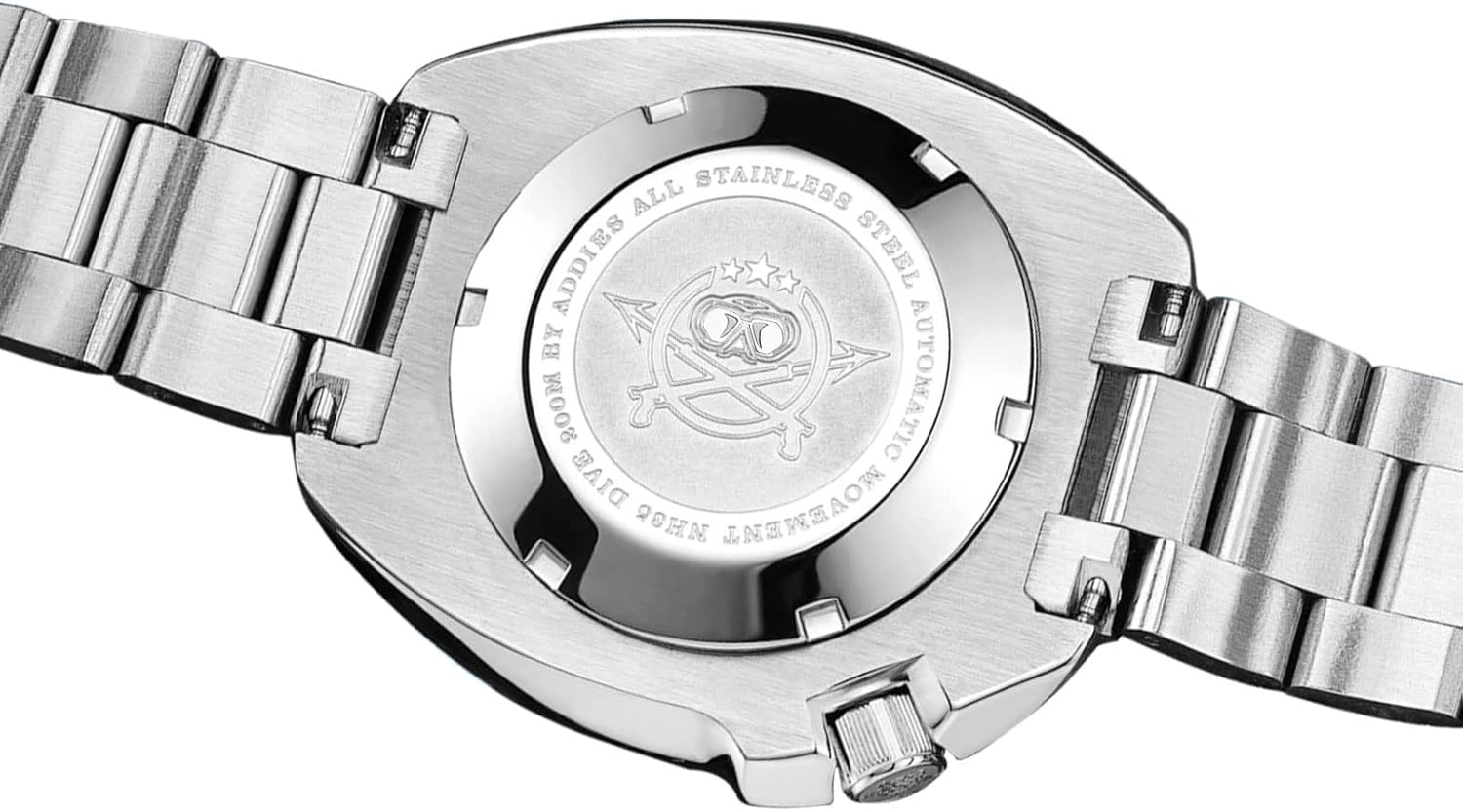 Automatic Dive Watch for Men Stainless Steel Wrist Mechanical NH35A Clean Dial Synthetic Sapphire Sterile Without - Image 5
