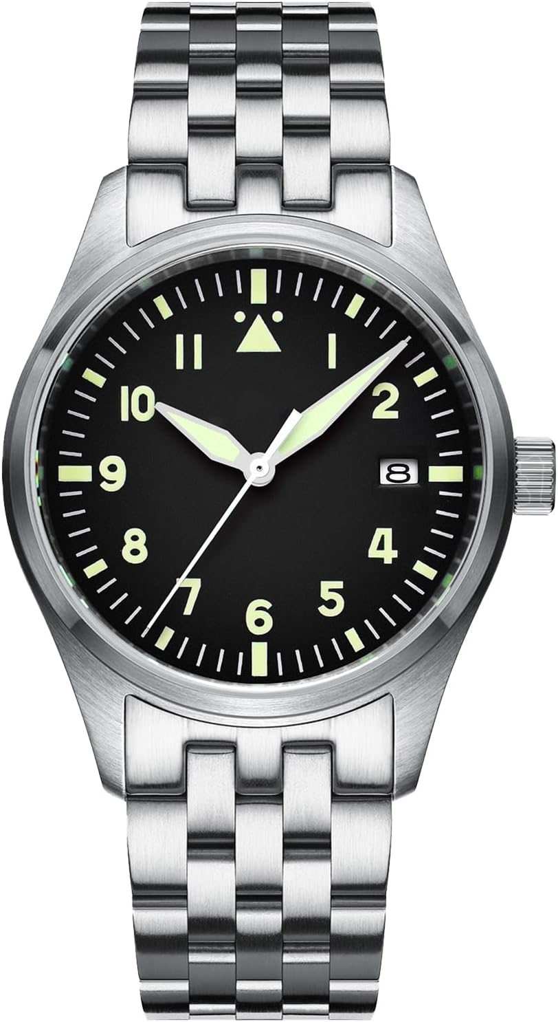 Mens Automatic Watch Automatic \/ 8215 Movement Sapphire 200 M Waterproof Super Lume Stainless Steel Casual Business Dress