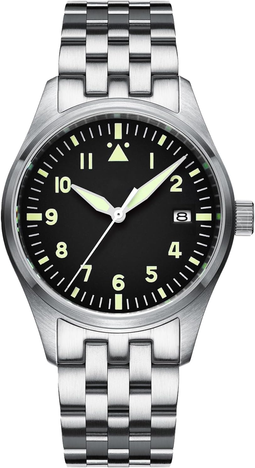 Mens Automatic Watch Automatic \/ 8215 Movement Sapphire 200 M Waterproof Super Lume Stainless Steel Casual Business Dress