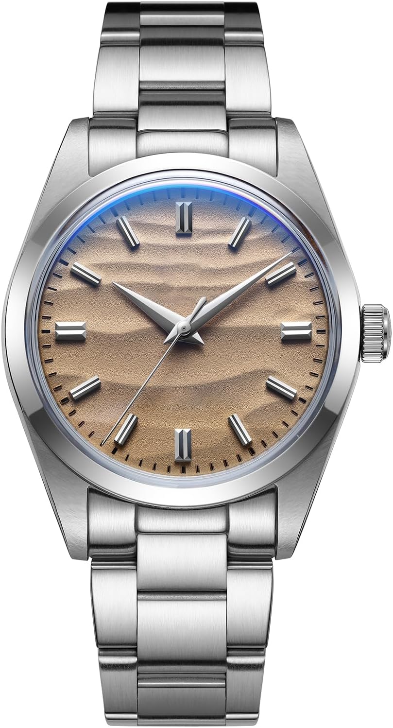 Men's Watch Quartz Analog 100 M Waterproof Men's Fashion Stainless Steel Without Logo