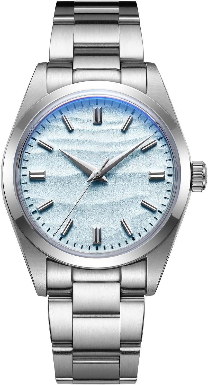 Men's Watch Quartz Analog 100 M Waterproof Men's Fashion Stainless Steel Without Logo