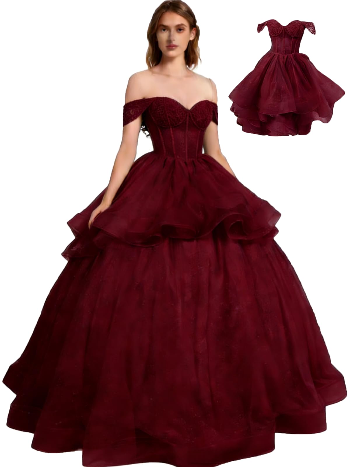Ball Gown with Beaded, Tulle for Quinceanera
