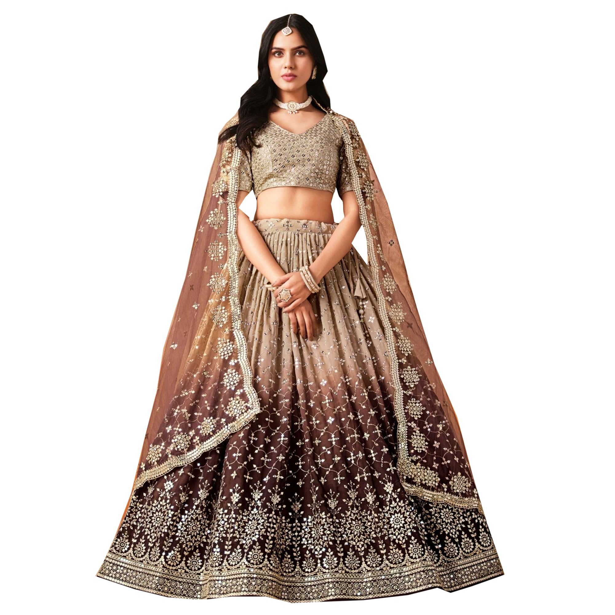 Dress with Embroidered Indian Bridal