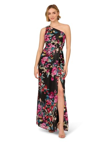 Alternative view of Evening Gown with Floral Print, One-Shoulder