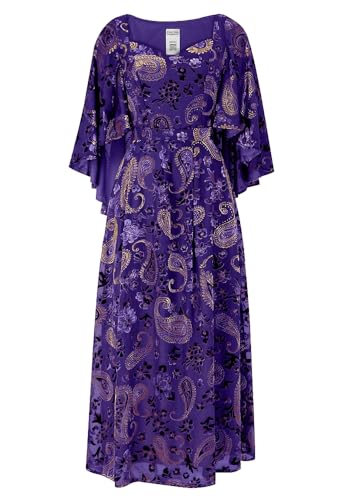 Alternative view of Maxi Dress with Velvet, Floral Print, Paisley