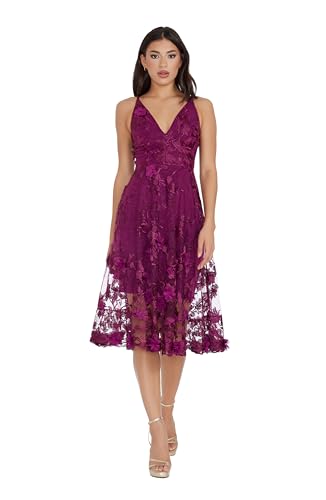 Alternative view of Midi A-Line Dress with 3D Floral, Spaghetti Strap