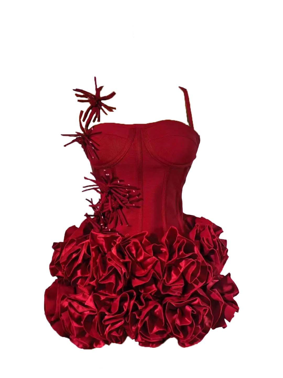 Mini Two-Piece Dress with Floral Print, Halter Neck