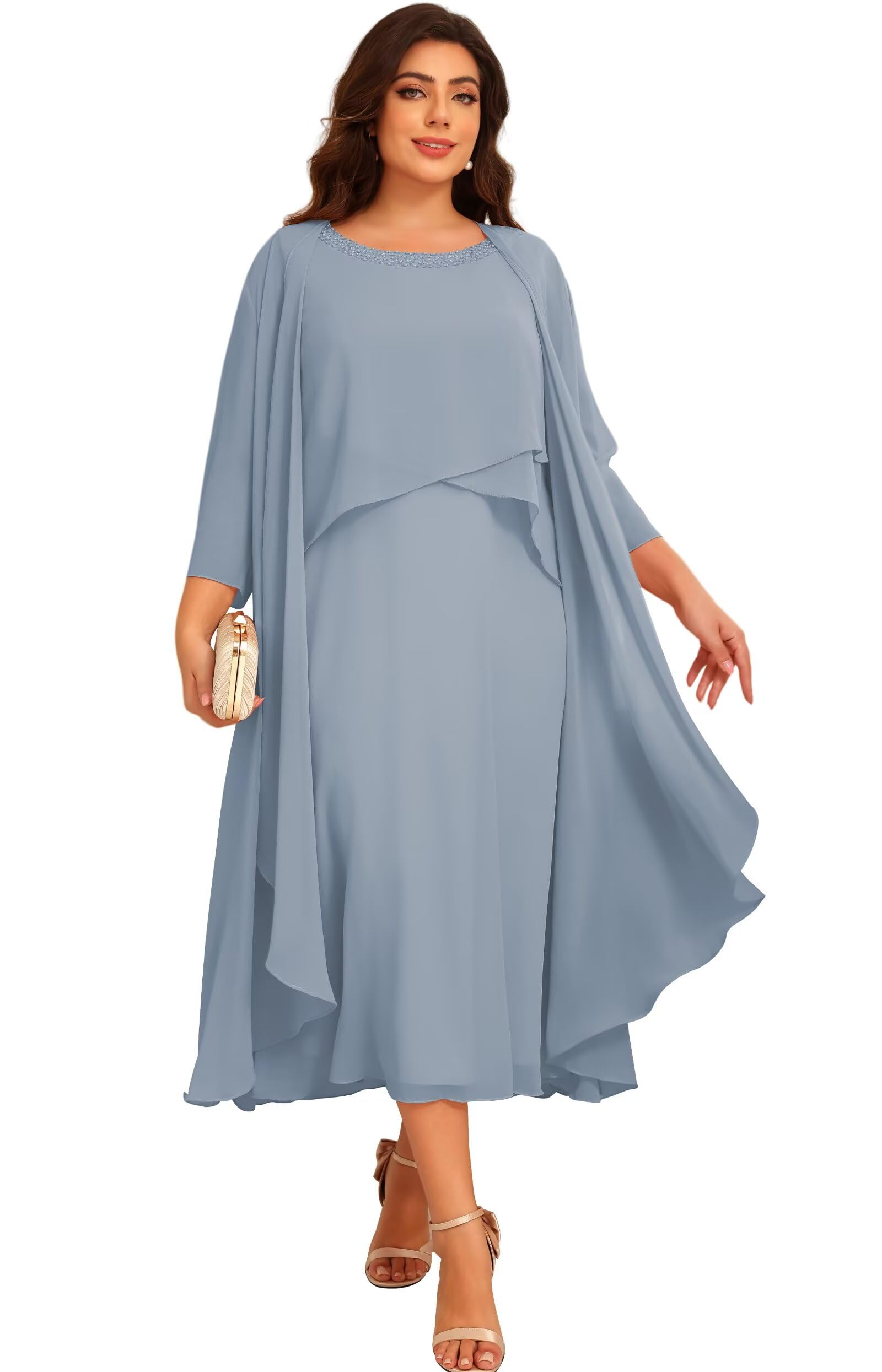 Two-Piece Dress with Chiffon Mother of the Bride