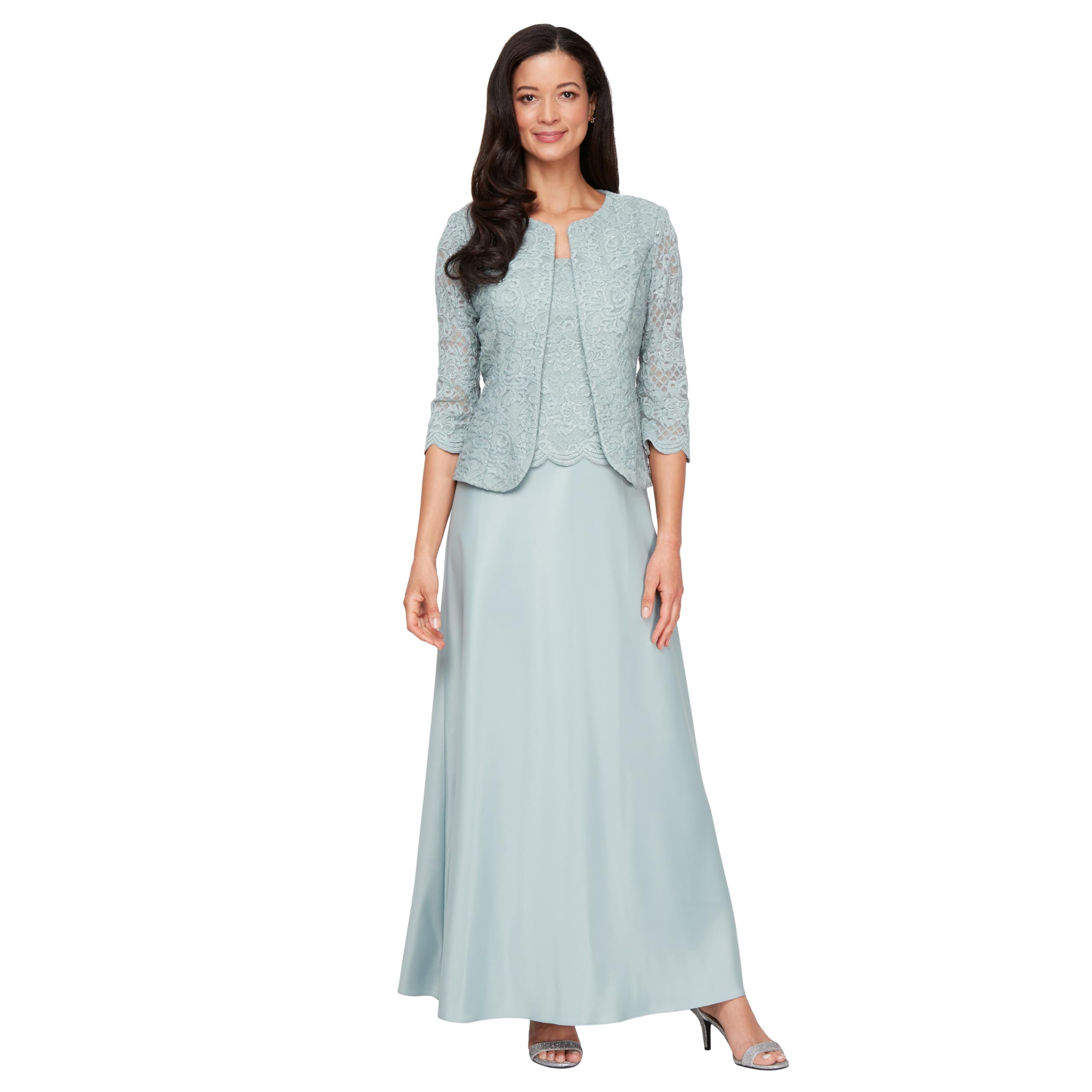 Two-Piece Dress with Lace Mother of the Bride