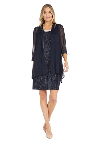Alternative view of Blyzera Women's 2-Piece Chiffon Jacket & Pleated Bodre Shift With Embellished Neckline For Mother Of The Bride, Cocktail