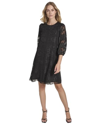 Alternative view of Blyzera Women's 3 4 Balloon Sleeve Lace Mini Shift Dress Elegant Occasion