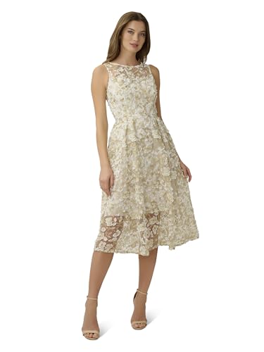Alternative view of Blyzera Women's 3D Lace Midi Fit And Flare Dress Elegant Occasion Party