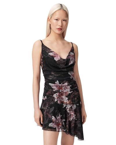 Alternative view of Blyzera Women's Allsaints Bea Mesh Mini Dress Red Elegant Occasion Party