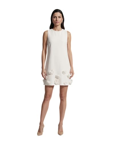 Alternative view of Blyzera Women's Anne Klein Sleeveless Rosette Hem Shift Dress Red Elegant