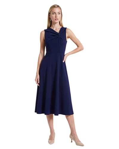 Alternative view of Blyzera Women's Anne Klein Twist Front A-Line Midi Dress Elegant Occasion