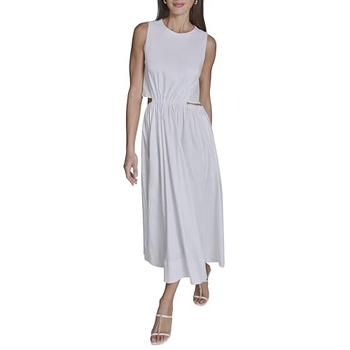 Alternative view of Blyzera Women's Bcbg Sleeveless Round Neck Linen Open Back Maxi Dress Elegant