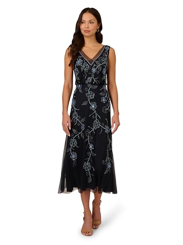 Alternative view of Blyzera Women's Beaded Midi Dress Floral Elegant Occasion Party Wear Fashion