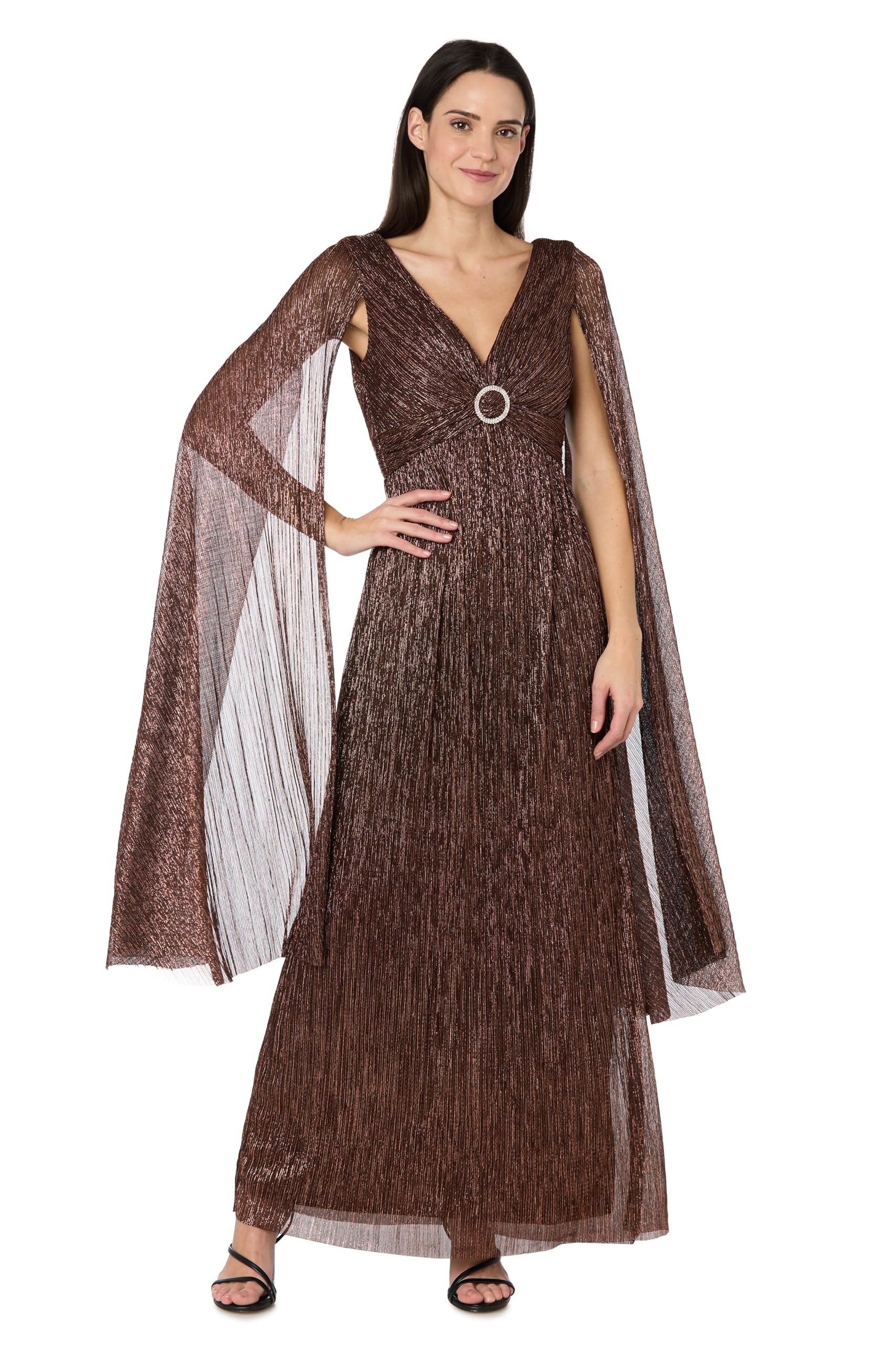 Blyzera Women's Divine Drape Goddess Dress Lace Elegant Occasion Party
