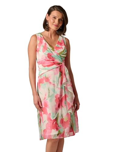 Alternative view of Blyzera Women's Draped Chiffon Midi Dress Blue Elegant Occasion Party Wear