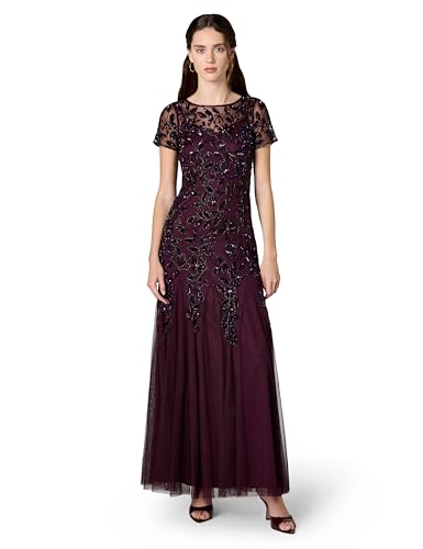 Alternative view of Blyzera Women's Floral Beaded Godet Gown Elegant Occasion Party Wear Fashion