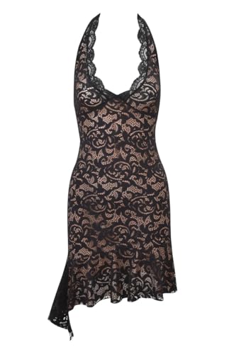 Blyzera Women's I.Am.Gia Gemma Lace Halter Mini Dress Elegant Occasion - Image 7