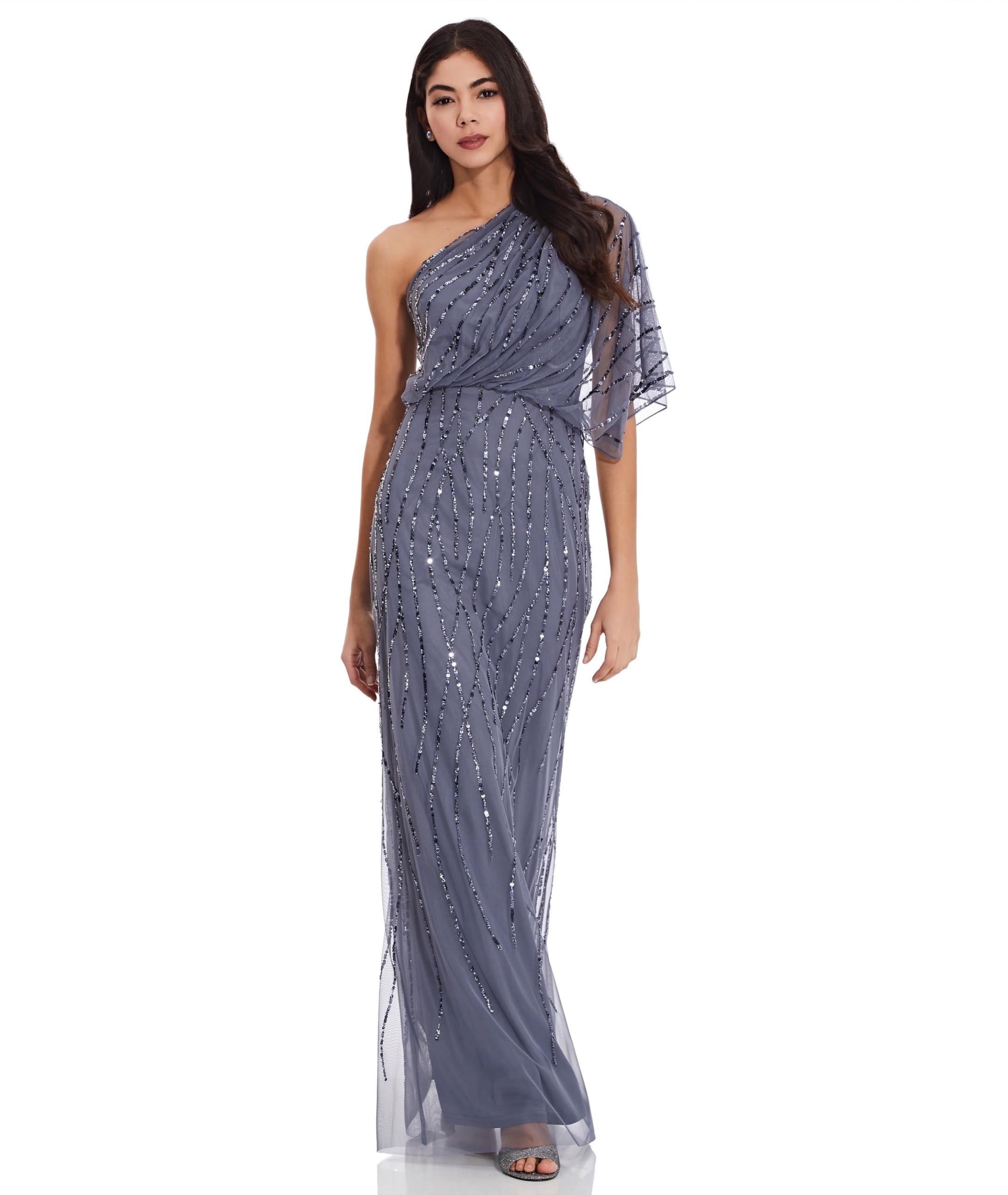 Blyzera Women's Long Beaded Dress Elegant Occasion Party Wear Fashion Collection