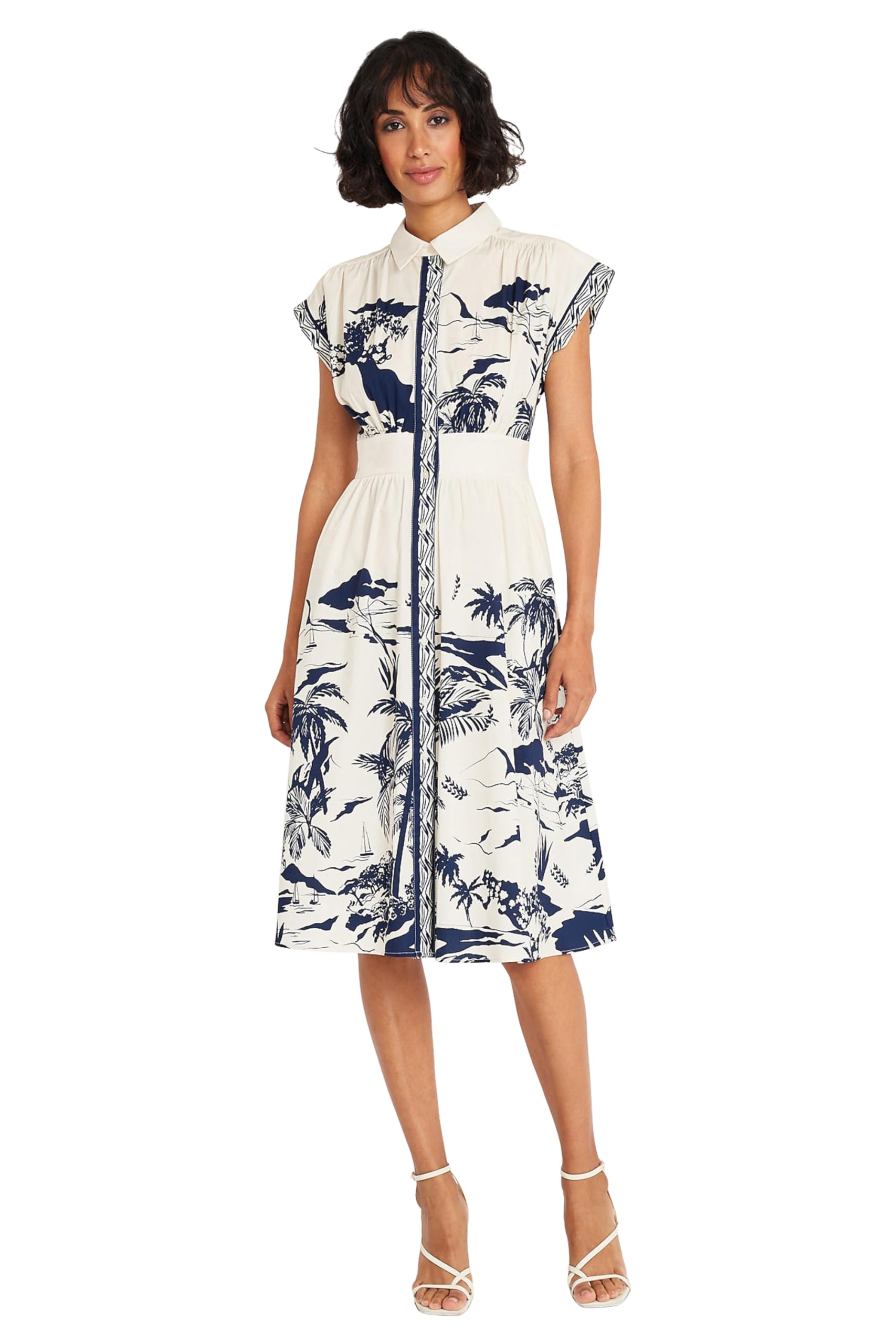 Blyzera Women's Maggy London Collared Neck Button Down Dress | Multi Occasion Dresses For Women