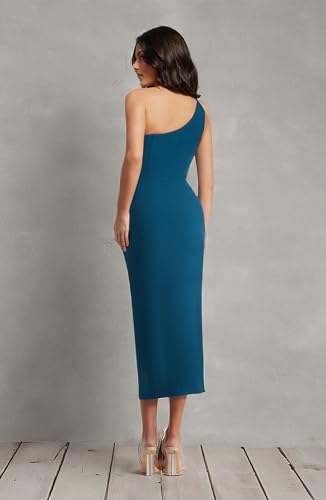 Blyzera Women's Magnolia Bodycon Midi Dress Black Elegant Occasion Party - Image 5
