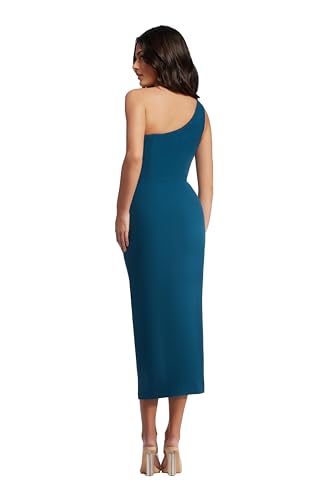 Blyzera Women's Magnolia Bodycon Midi Dress Black Elegant Occasion Party - Image 3