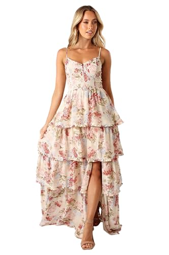 Alternative view of Blyzera Women's Petal & Pup Mito Tiered Maxi Dress Lace Elegant Occasion