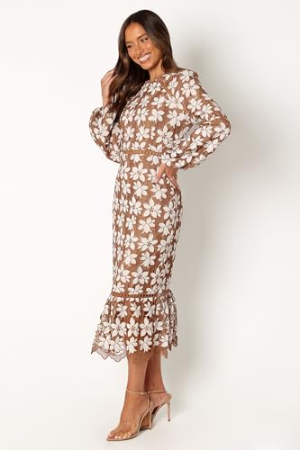 Blyzera Women's Petal & Pup Pierre Long Sleeve Lace Maxi Dress Floral Elegant - Image 3