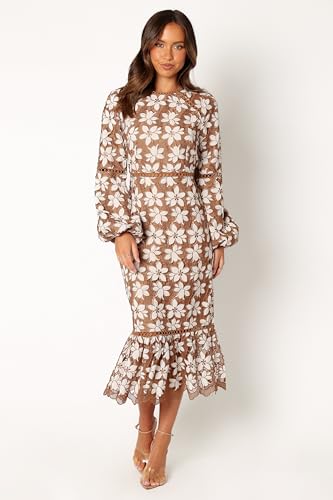 Blyzera Women's Petal & Pup Pierre Long Sleeve Lace Maxi Dress Floral Elegant - Image 7