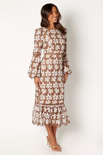 Blyzera Women's Petal & Pup Pierre Long Sleeve Lace Maxi Dress Floral Elegant - Image 6