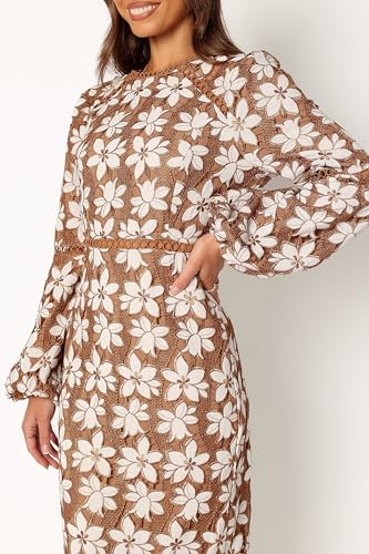 Blyzera Women's Petal & Pup Pierre Long Sleeve Lace Maxi Dress Floral Elegant - Image 4