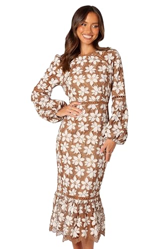 Alternative view of Blyzera Women's Petal & Pup Pierre Long Sleeve Lace Maxi Dress Floral Elegant