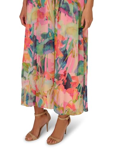Blyzera Women's Print Chiffon Trapeze Dress Elegant Occasion Party Wear - Image 6