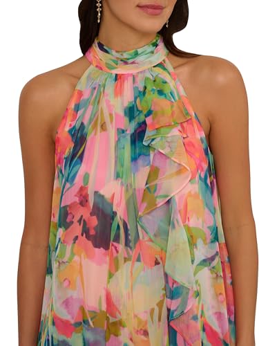 Blyzera Women's Print Chiffon Trapeze Dress Elegant Occasion Party Wear - Image 5
