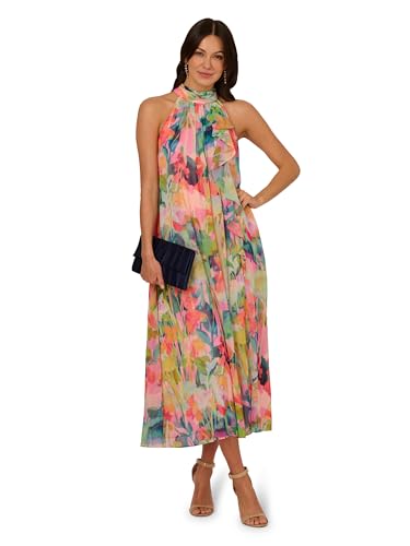 Blyzera Women's Print Chiffon Trapeze Dress Elegant Occasion Party Wear - Image 4