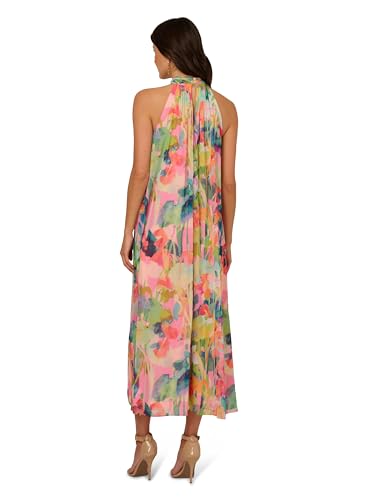 Blyzera Women's Print Chiffon Trapeze Dress Elegant Occasion Party Wear - Image 3