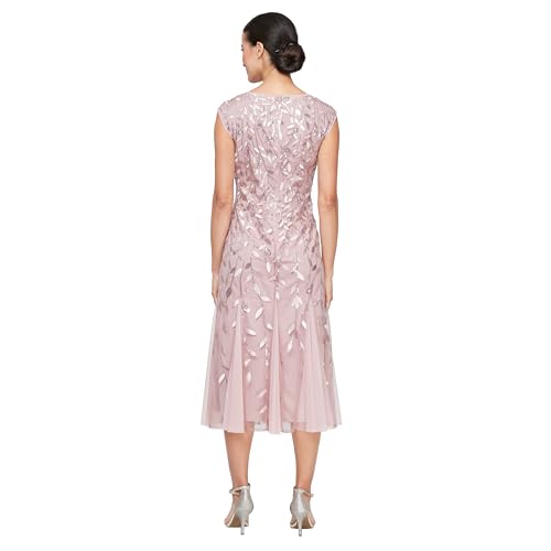Blyzera Women's Short Embroidered Cocktail Dress, Wedding Guest (Petite And Regular Sizes) Lace - Image 3