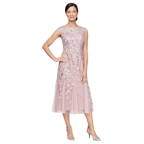 Alternative view of Blyzera Women's Short Embroidered Cocktail Dress, Wedding Guest (Petite And Regular Sizes) Lace