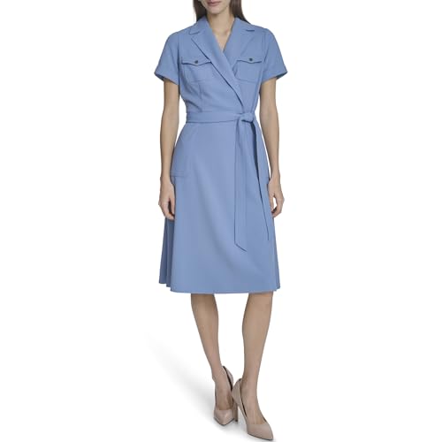 Alternative view of Blyzera Women's Short Sleeve Self Tie Jacket Dress Red Elegant Occasion