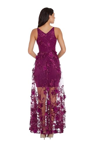 Blyzera Women's Sidney Sleeveless Plunge Neckline Fit And Flare Maxi Dress - Image 3