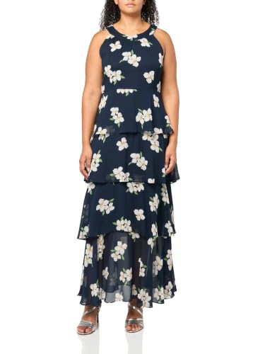 Alternative view of Blyzera Women's Sleeveless Halter Neck Tiered Skirt Maxi Dress Elegant