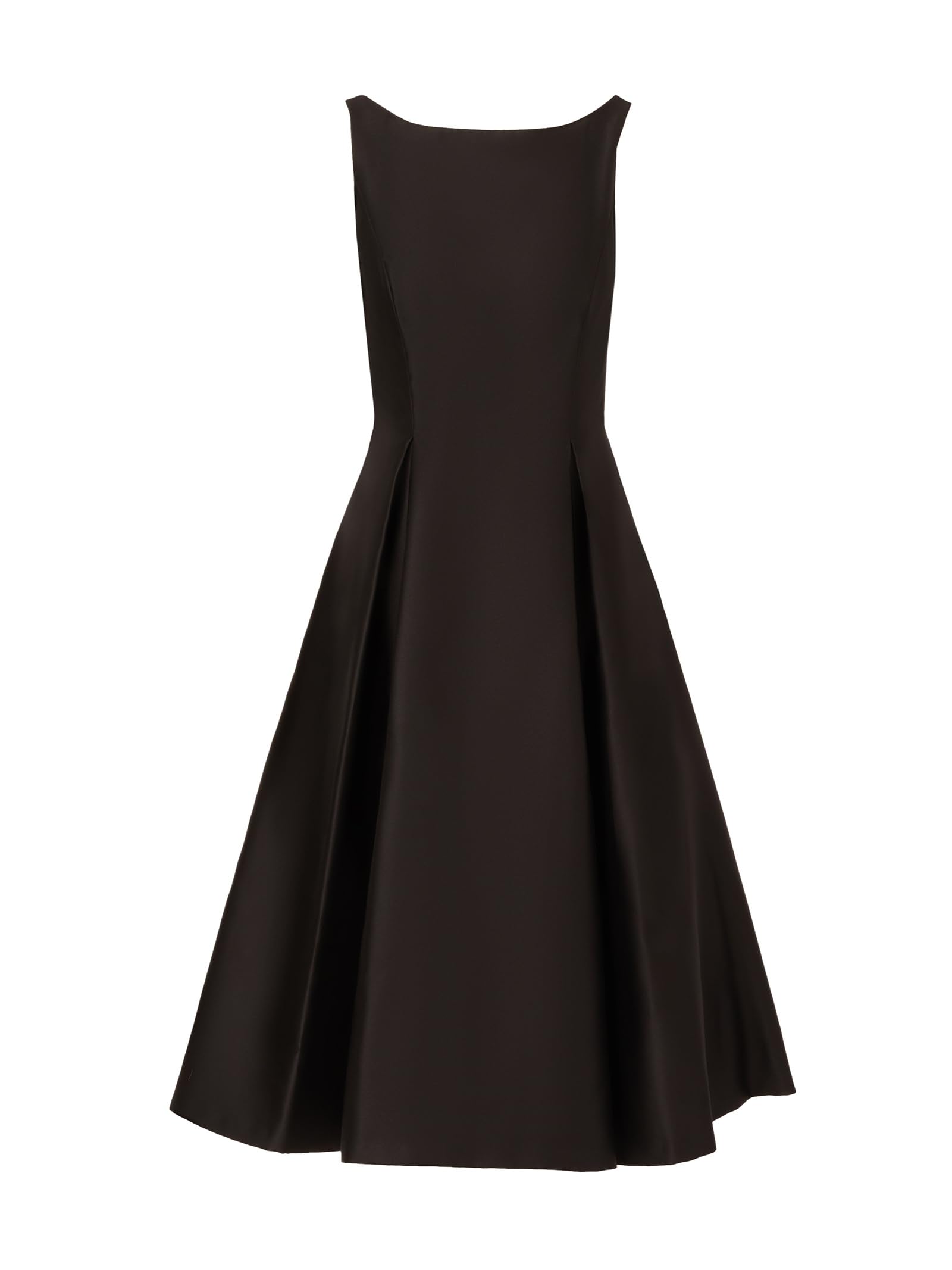 Blyzera Women's Sleeveless Tea Length Dress Black Chiffon Elegant Occasion