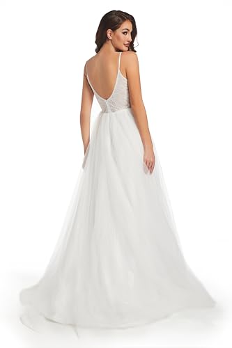 Blyzera Women's Wedding Dresses For Bride Unique Lace Beautiful Layers Tulle A Line Dreamy Beach Wedding Gowns Chiffon - Image 4